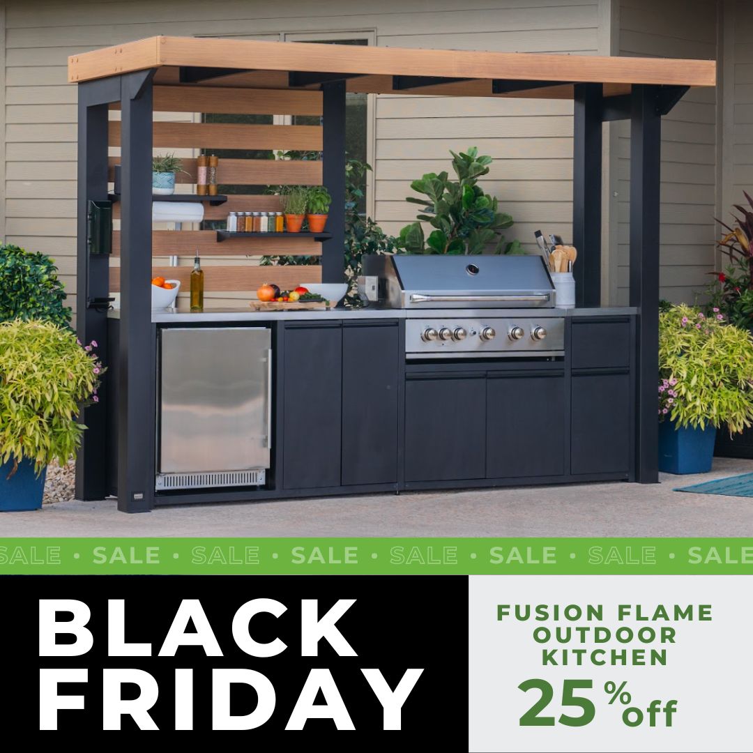 backyrddiscovry's tweet photo. Let's start Black Friday early, shall we!?

From now through Nov. 26, get the best deals on items such as our Fusion Flame Outdoor Kitchen, Hillcrest Swing Set and Sweetwater Heights Elevated Playhouse!

Check out all the deals here: https://t.co/gtaQN5mfwN https://t.co/Ny399h9KQV