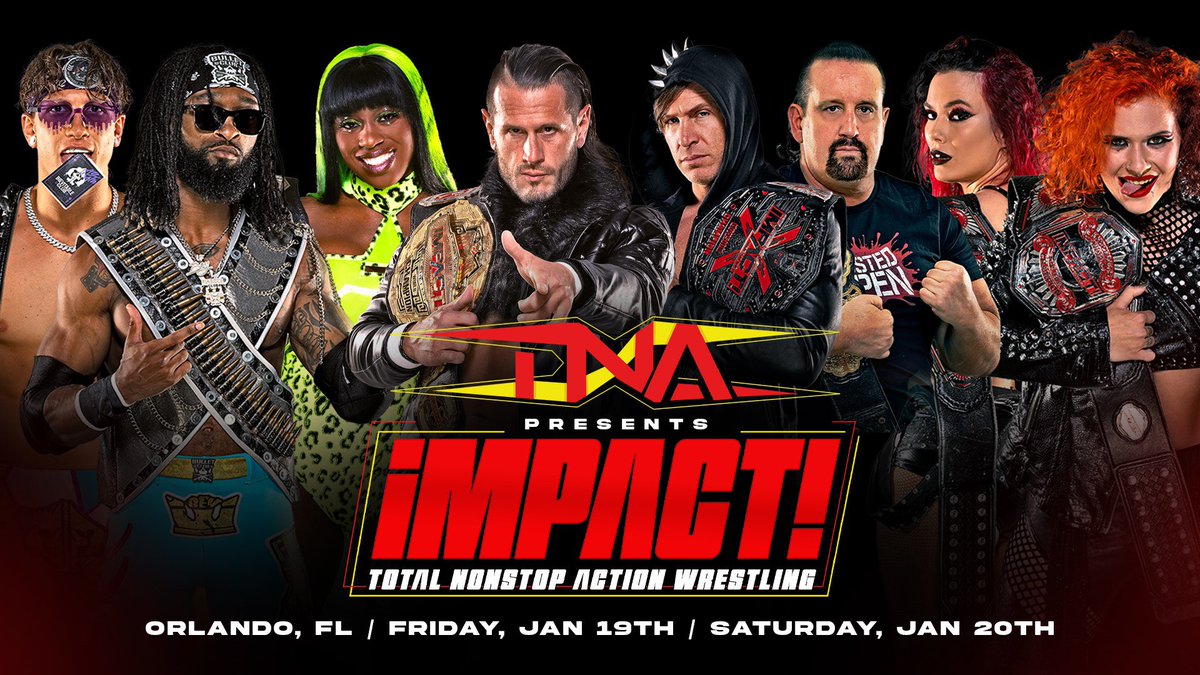 TNA heading back to Orlando, Florida to rock it like it’s 2004! 🤯 Jan 19 & 20 Osceola Heritage Park Tickets go on-sale Tomorrow at 10am ET on Ticketmaster.com or IMPACTWrestling.com    @IMPACTWRESTLING @Ticketmaster LINK: ticketmaster.com/tna-wrestling-…