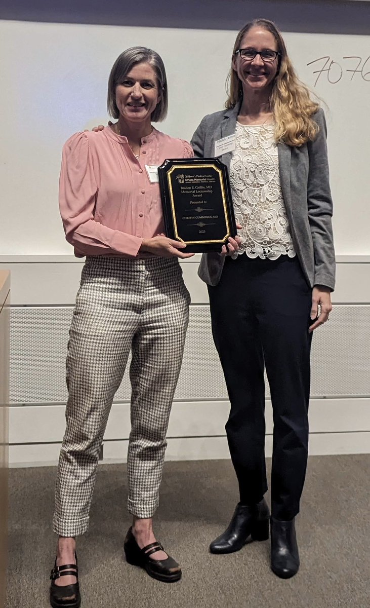 Congrats to @CCummingsMD on her Griffin Lectureship award today! She did an superb job reviewing a tough topic- Post Roe Considerations when counseling at Extreme Prematurity