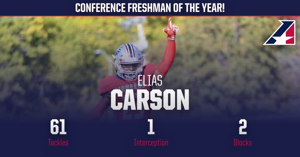 mnusports's tweet photo. 🏈 Congrats Elias Carson, named Heart South Freshman of the Year! #FearTheNeer https://t.co/9Ma4zPaihB