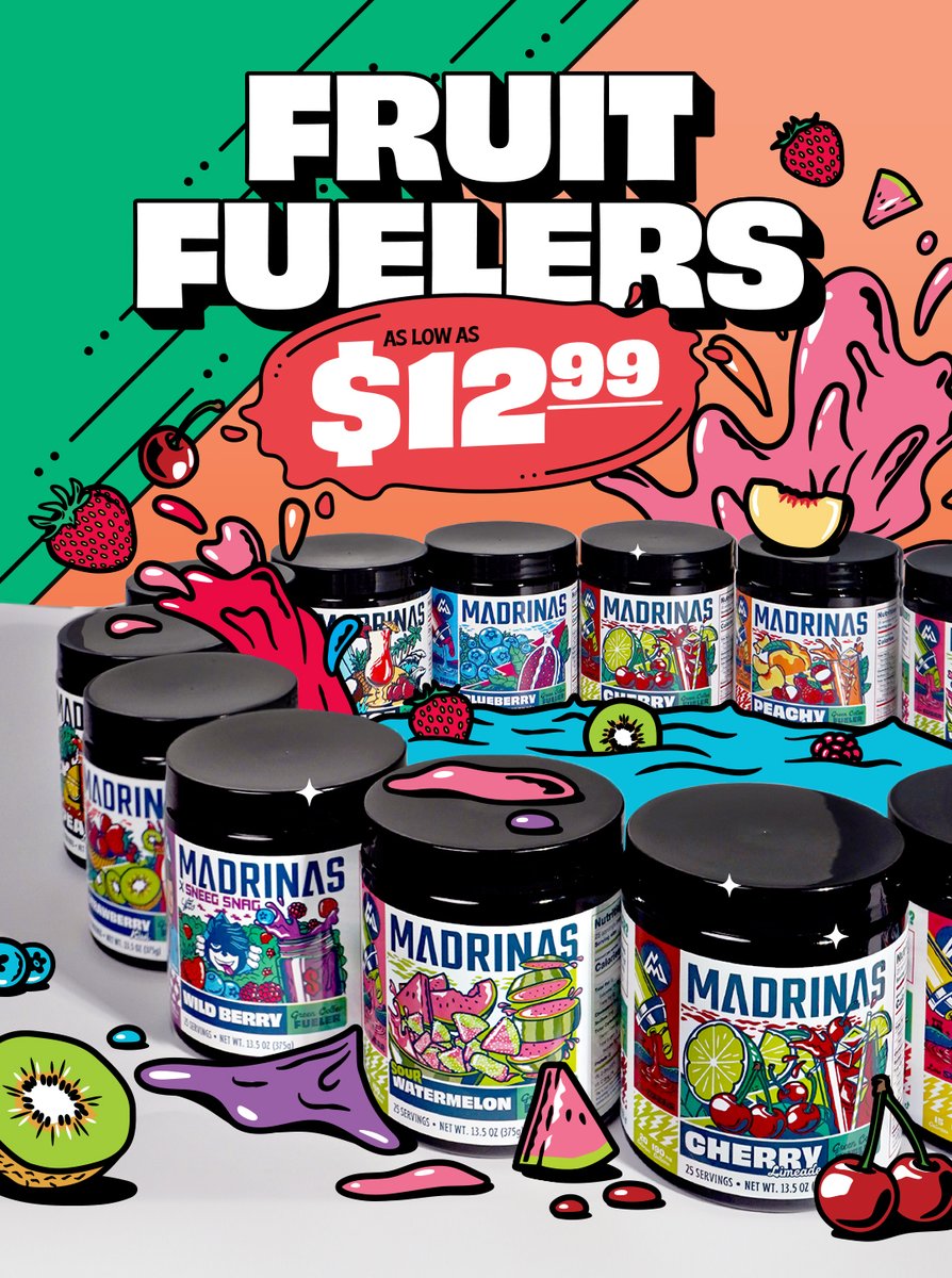 DISCOVER REFRESHING MADNESS 🍉🍋🍓 Refreshing FRUIT FUELERS - as low as $12.99 madrinas.com/collections/fr…