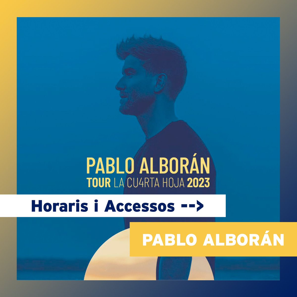 PalauSantJordi's tweet photo. Dissabte @pabloalboran omplirà el @palausantjordi horaris:

19h Obertura
21h Concert

🎟️ #SoldOut @theprojectbcn #pabloalboran #lacuartahojatour https://t.co/XJWiPLlO8u