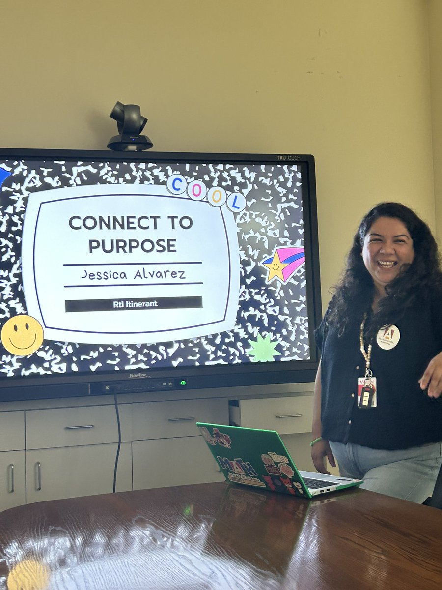 Aldine_RtI's tweet photo. Today during the meeting, @msjessalvarez presented her “Connect to Purpose” to the team. Thank you for sharing your love and commitment to @AldineISD with the team. Happy Thanksgiving! @MrsLBPollard @DrFavy @DrLindseyWise #ConnecttoPurpose
#MyAldine
#RtIMatters https://t.co/ZS0EJVbK35