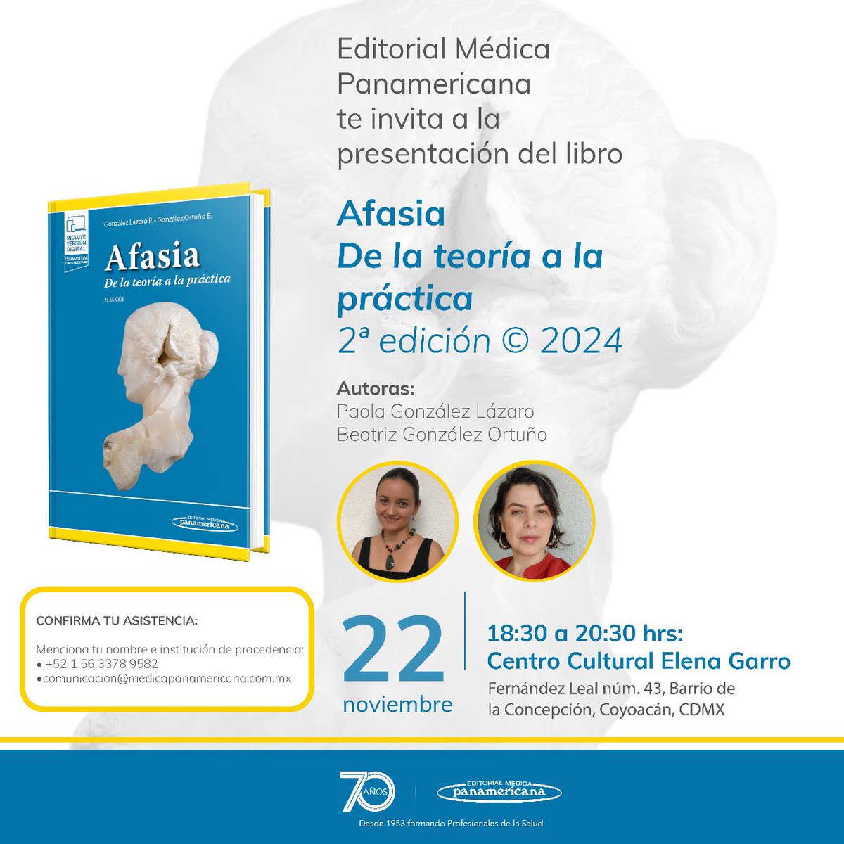 Les compartimos este anuncio de nuestras colaboradoras y amigas de #AfasiaContacto:
Después de más de un año de trabajo, ya está disponible la segunda edición de nuestro libro “Afasia. De la teoría a la práctica”.
#neuromexico  #afasia