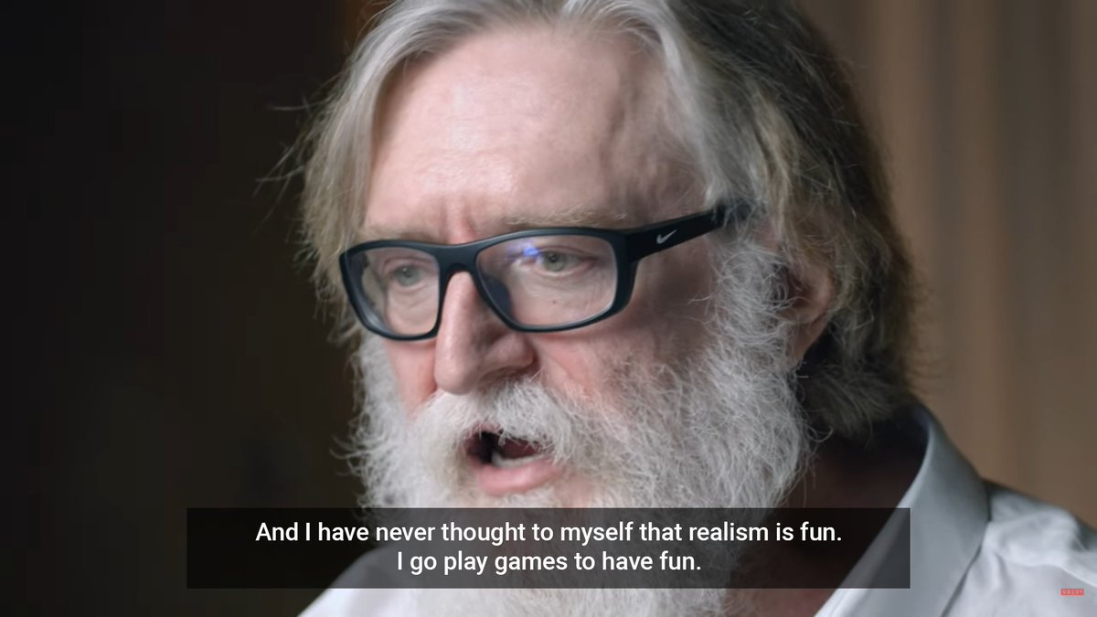 Gabe Newell says games don't need to be realistic: I have never thought to  myself that realism is fun