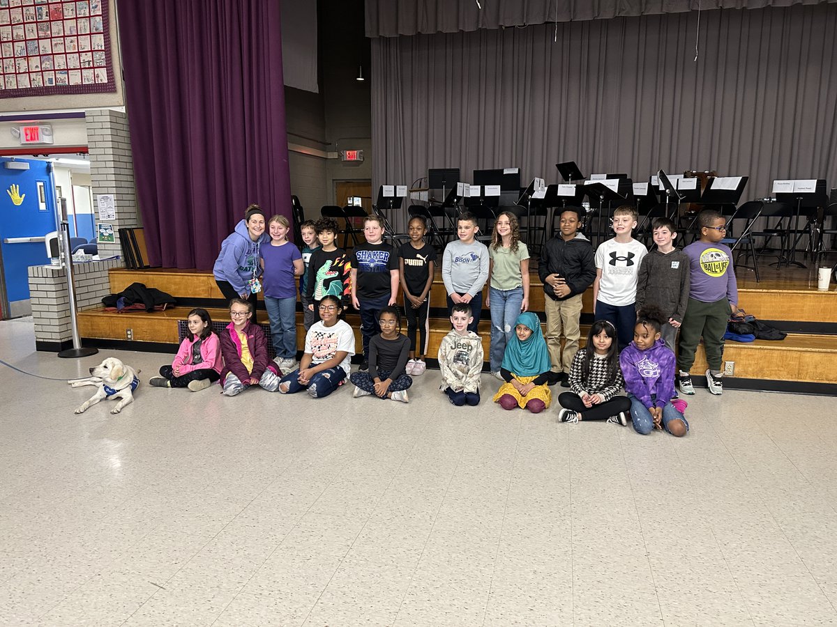 NorthColonieCSD's tweet photo. What's better than a Friday? A Friday with PUPPIES! Thank you to @GuidingEyes for visiting our third graders at @SouthgateES and teaching important lessons about the treatment of #servicedogs and what they do to help the visually impaired. https://t.co/yKz0QkBjyX