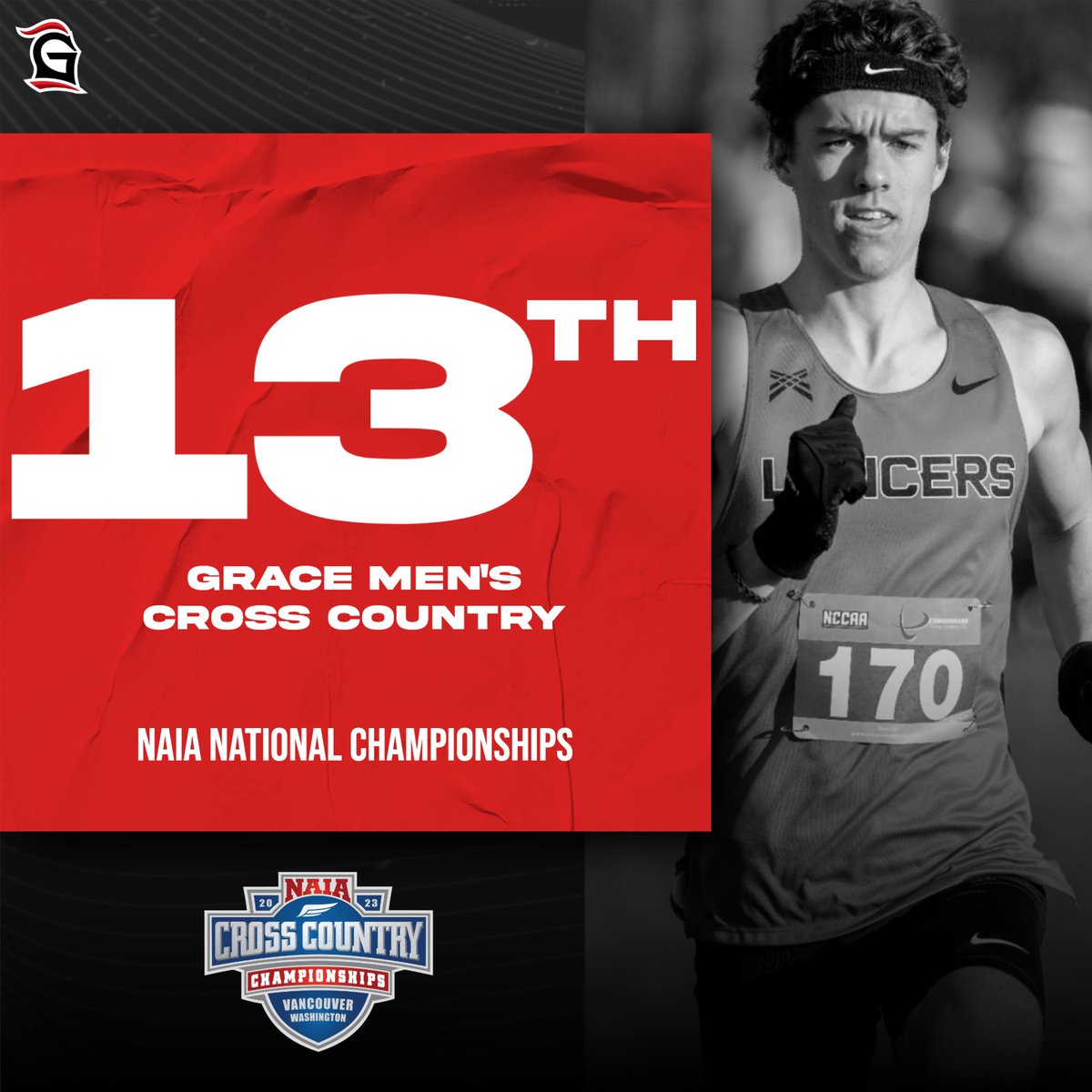 GraceLancers's tweet photo. Congrats to @GraceCollegeXC's men &amp; women for both placing 13th in the nation at NAIA Nationals today! 
😤💪

Kylie Sauder earned her 3rd straight NAIA All-American award for the women!

#LancerUp https://t.co/7tBprD7Omy