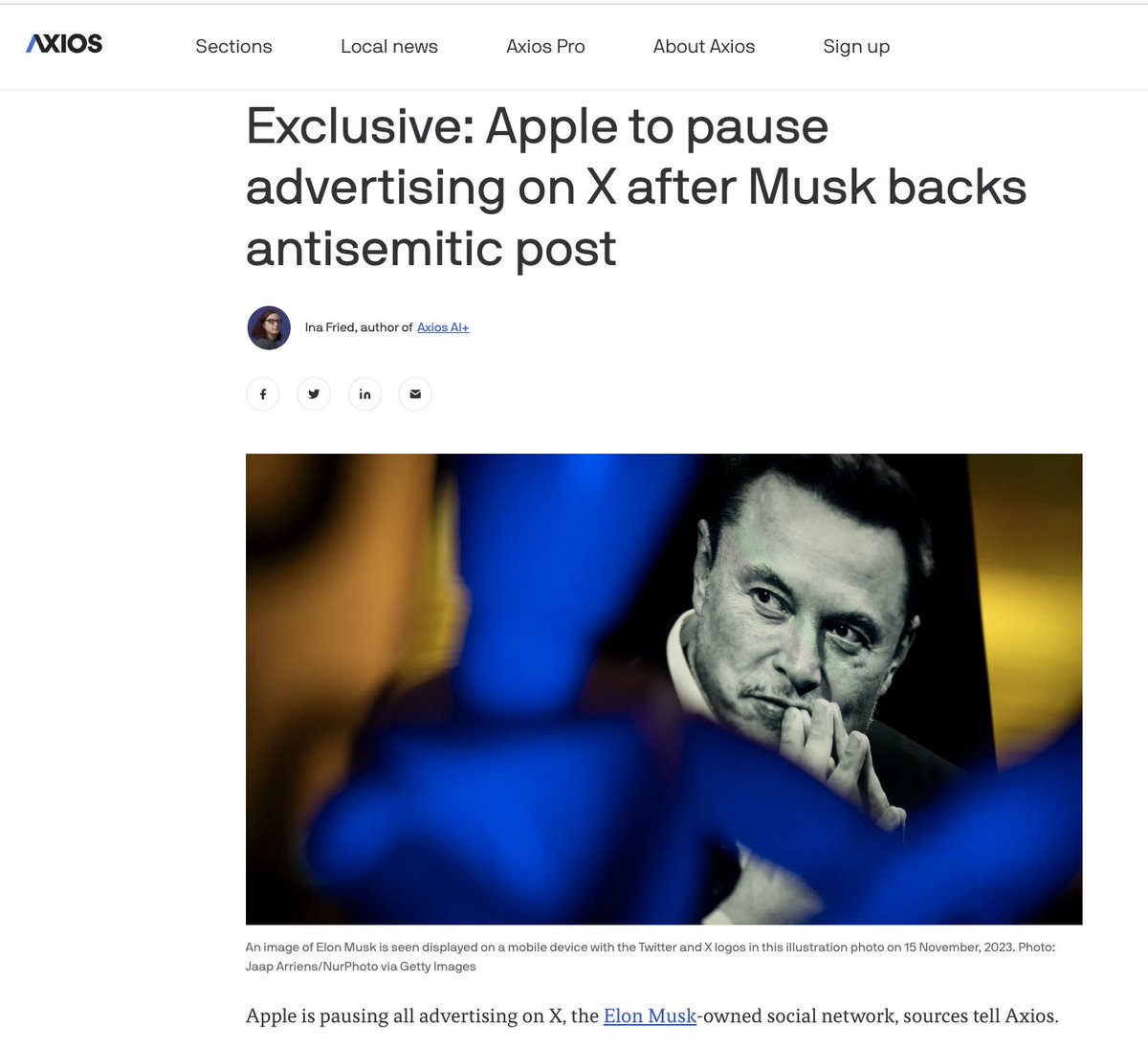 nancylevine's tweet photo. @LizClaman @Apple @X @elonmusk @Lionsgate Elon Musk brand is poison. Advertisers, steer clear. 

X creditors should force X into bankruptcy, seize assets and sell X.

#ELONeXit https://t.co/XdRfAeJixS