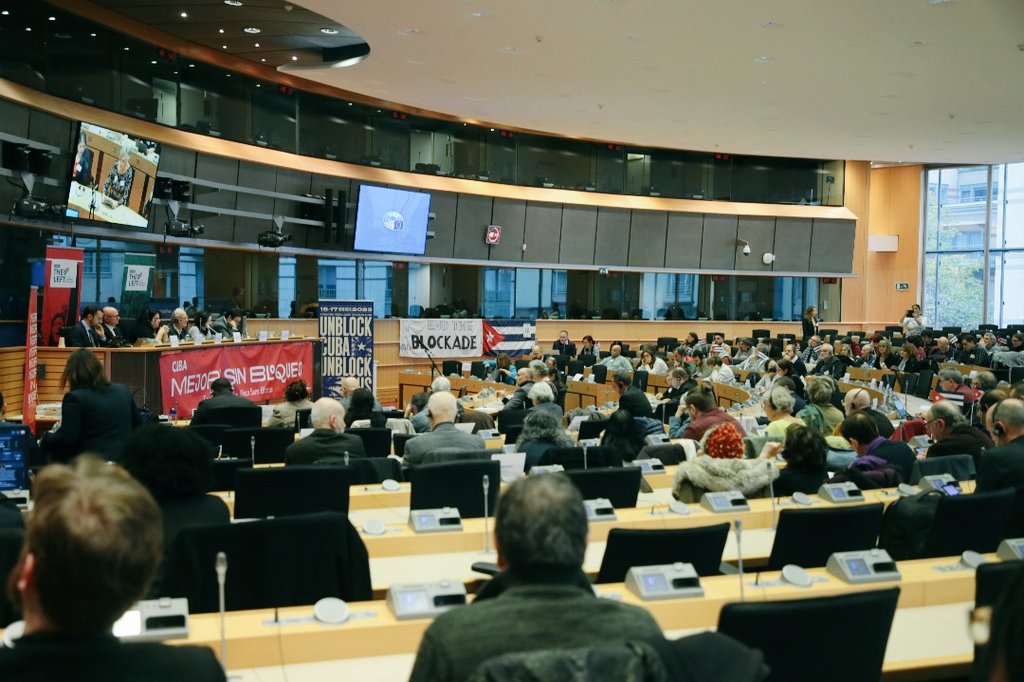BrunoRguezP's tweet photo. Apreciamos las declaraciones de jueces, fiscales, expertos y testigos europeos y estadounidenses, que expusieron las crecientes afectaciones causadas por el bloqueo económico de EEUU a las condiciones de vida y a aspiraciones de desarrollo del pueblo cubano.

Se demanda justicia. https://t.co/CmLmpAf0Qp