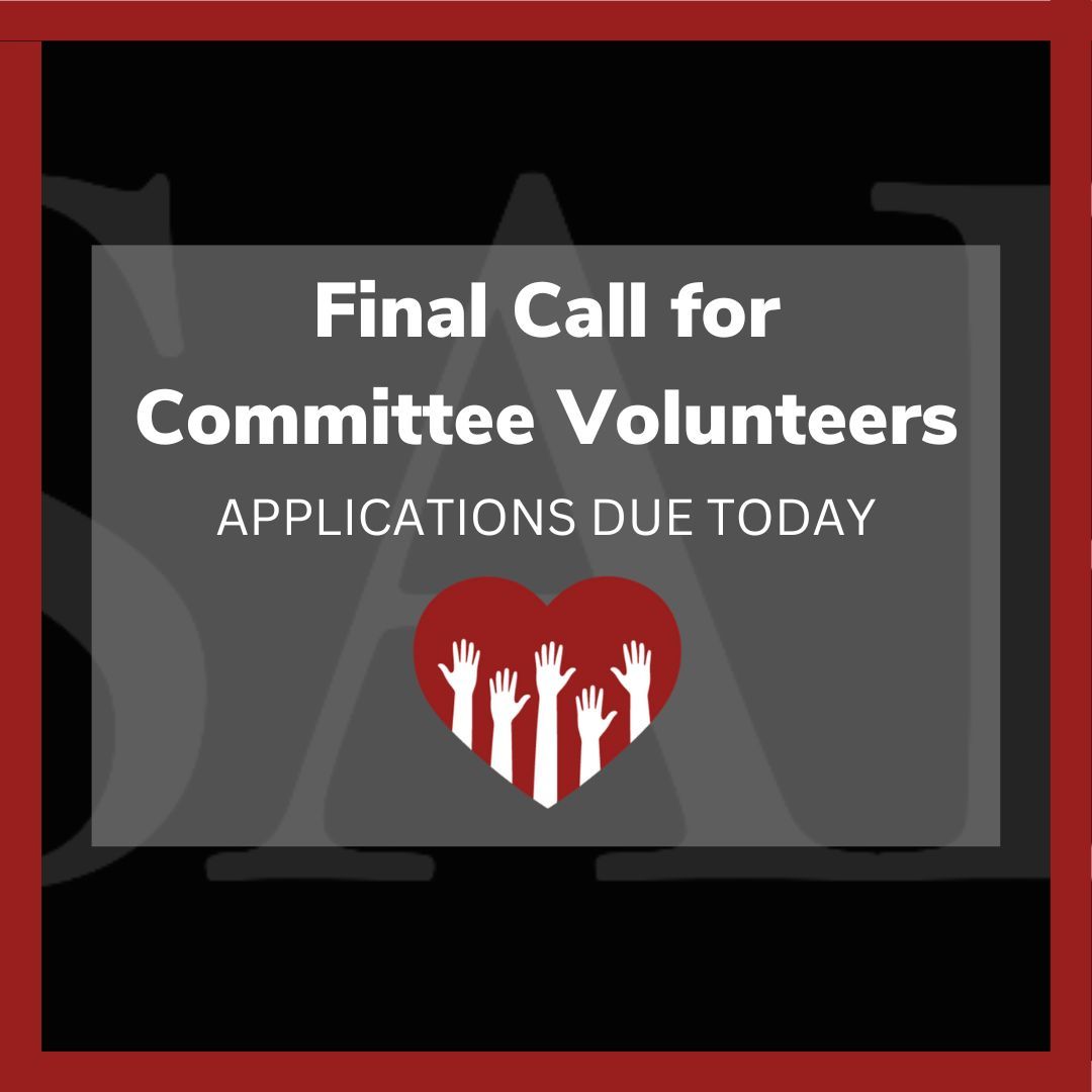 DUE TODAY—This is your last chance to apply for the 2024 SAR Committee Volunteers! If you want to help shape the future of our Society, fill out the volunteer application here: buff.ly/3R0deNX