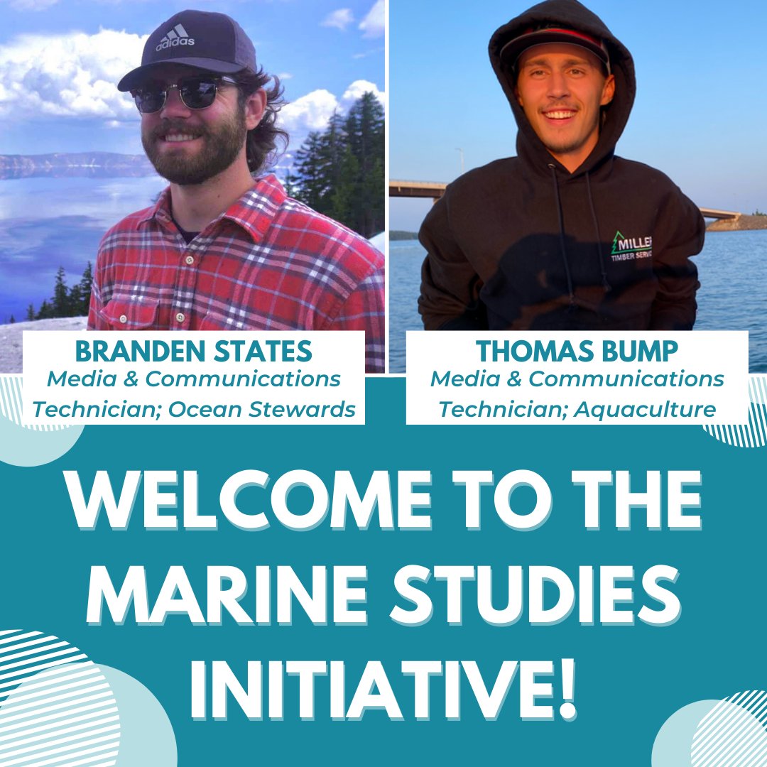 We are excited to welcome two new student workers to our MSI team: Branden States and Thomas Bump!

Both will be helping with MSI media &amp; communications, but Branden will focus on our media and video projects while Thomas will focus on aquaculture happenings across OSU.

Welcome!