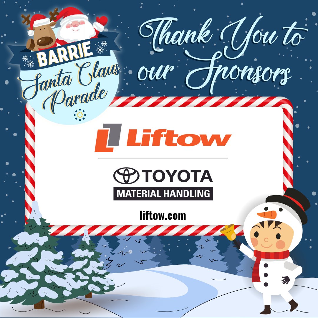 A snowman-sized shoutout to our frosty-cool Snowman sponsor, Liftow! Thanks for helping lift the spirits at our Santa Claus Parade! ⛄🎅 #Barrie #BarrieSantaParade #BarrieChamber #SantaClausParade