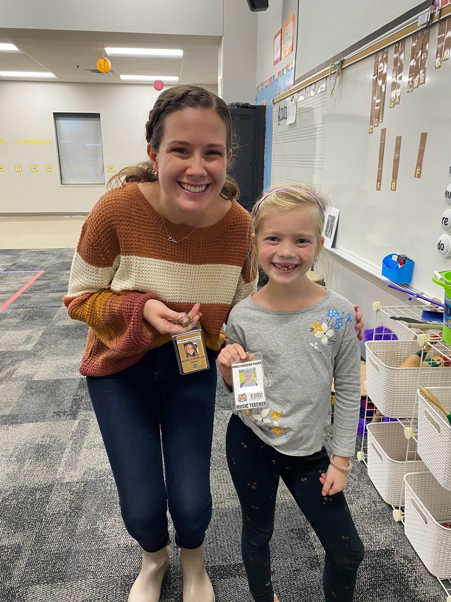 “Mrs. Sterling, look! I made it!” A mini music teacher…don’t tell her, but she’s gonna have the best job in the world.