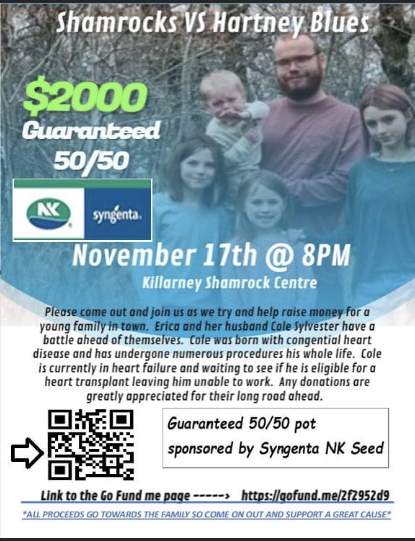 GAME DAY! Rocks look to stay in the win column as we welcome the <a href="/HartneyBlues/">Hartney Blues</a> to town! Puck Drop 8 bells! Also a friendly reminder to head down to the game tonight to support Cole Sylvester! #rockshockey 🚬☘️🍻