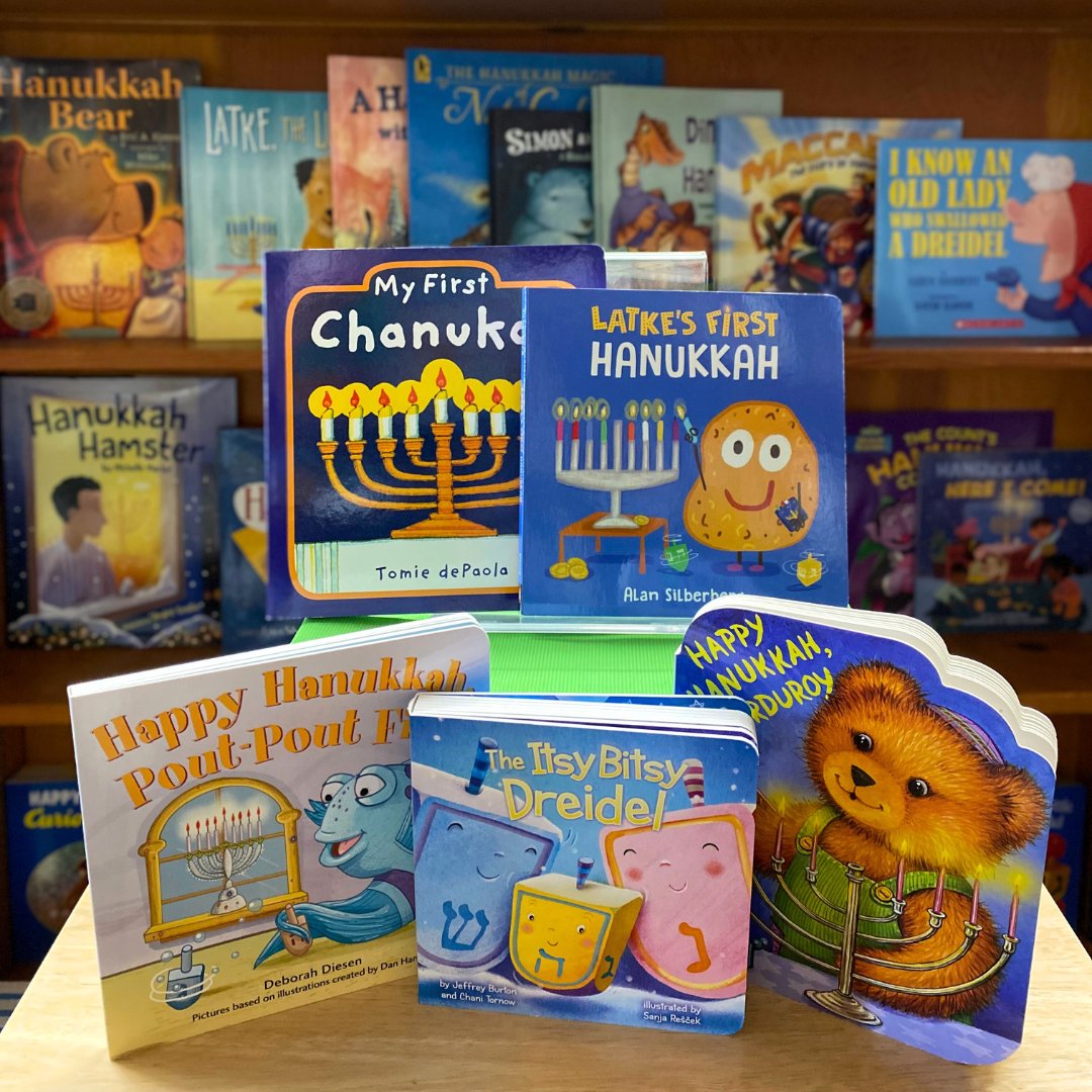 ChildrensBW_LA's tweet photo. Hanukkah is right around the corner. Teach little ones about the celebration by reading them some of these lovely board books. We have a wide selection of Hanukkah books in store, so be sure to stop by soon! Find these books and more in store or at the link in our bio! https://t.co/7mIR9FR26M