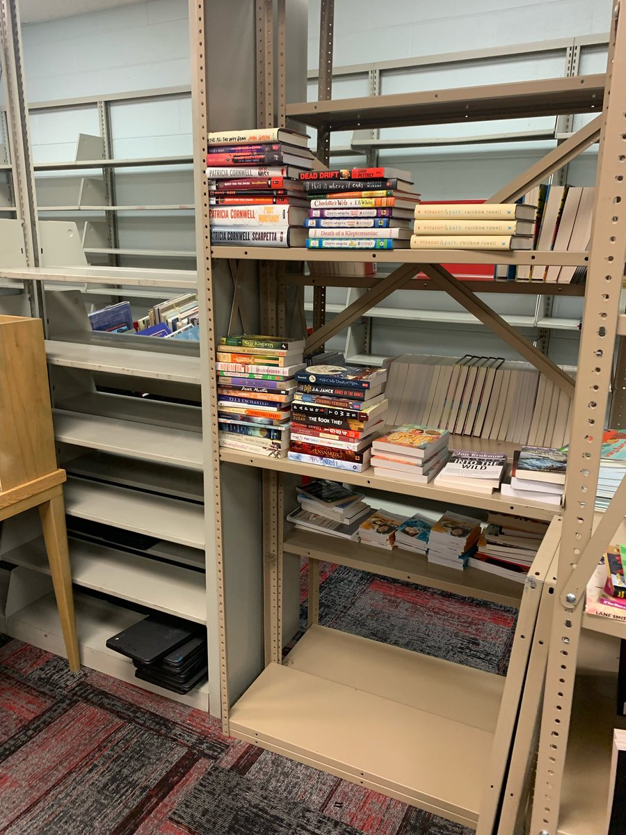 NHSBronchos's tweet photo. Our new community library is coming together thanks to all the donations, we received over 800 books in our book drive!!📚 https://t.co/UnMzrIVWhg