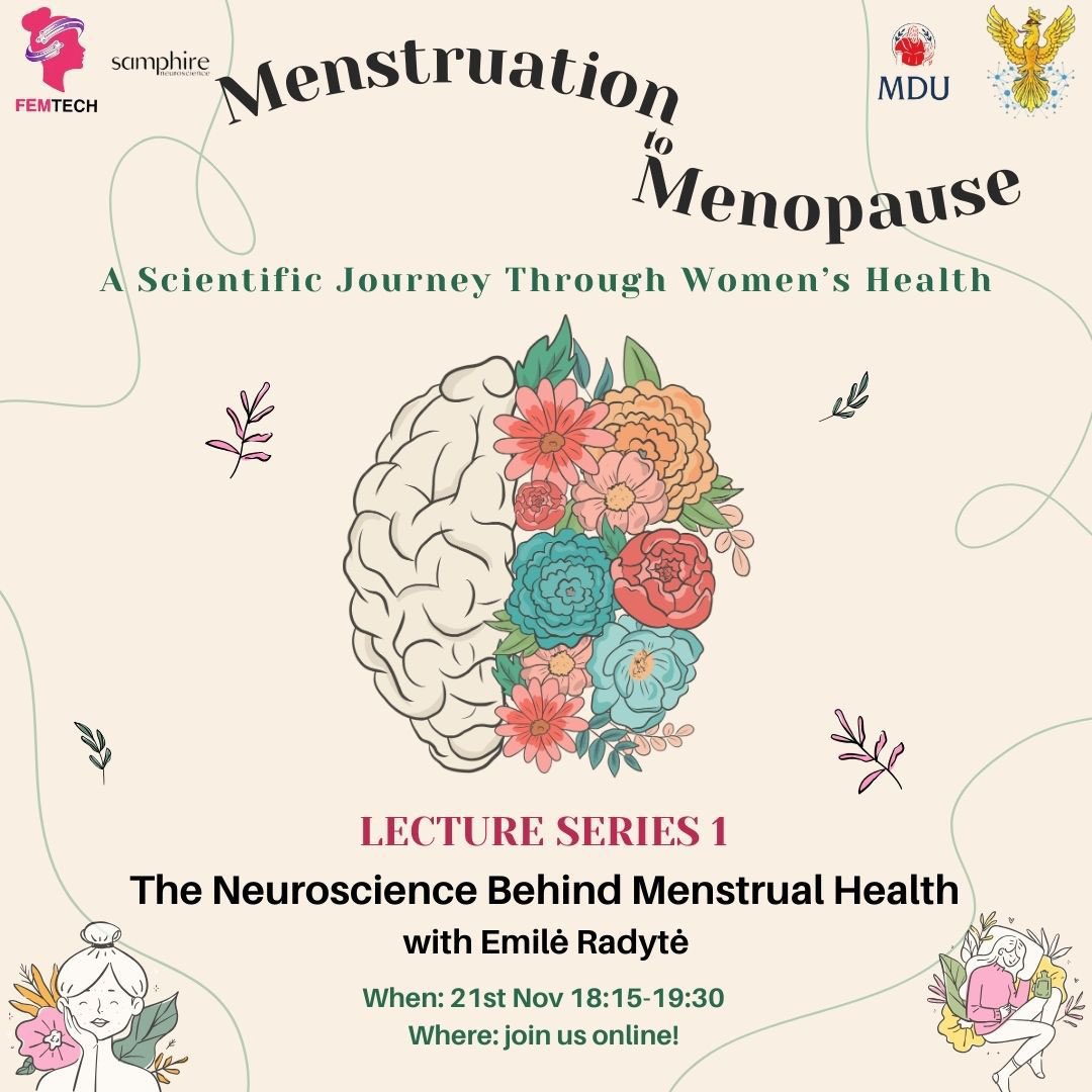 Our next event is in collaboration with IC FemTech! 💁‍♀️ 

Join us on Tuesday to hear about neuroscience and menstrual health from Co-Founder of Samphire Neuroscience, Emile Radyte!

⏰Tues 21st Nov, 18:15-19:30
📍Online — register via our Linktree (see our bio)

See you there! 🧠