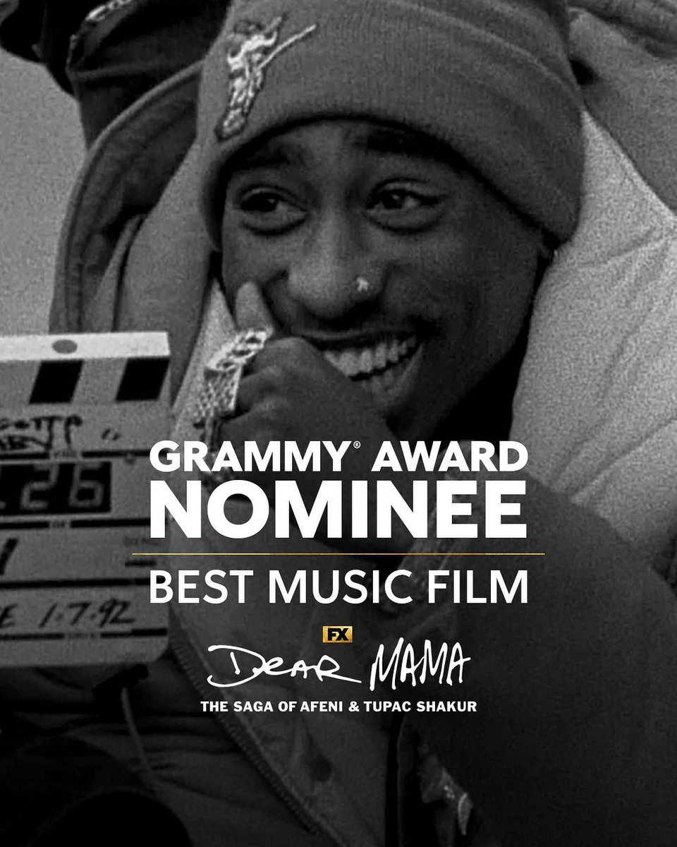 La serie 'Dear Mama: The Saga of Afeni and Tupac Shakur' ha sido nominada para los premios Grammy 2024, en la categoría de 'Best Music Film'.
El proyecto compite con películas centradas en Kendrick Lamar, Lewis Capaldi, David Bowie y Little Richard.

#DearMamaFX