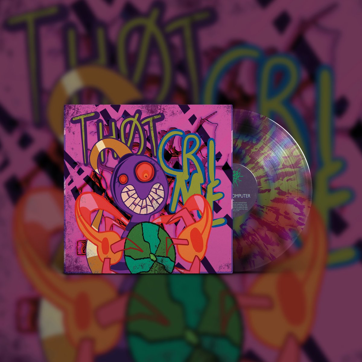 AcrobatUnstable's tweet photo. Im so stoked to finally share with yall that we brought @thotcrimeband's debut LP "ØNYØURCØMPUTER" as well as a handful of remixes and demos to vinyl for the first time ever!! We have two epic variants live in our store now, they start shipping in the next few weeks!
(1/2) https://t.co/avTXLJFnQ7