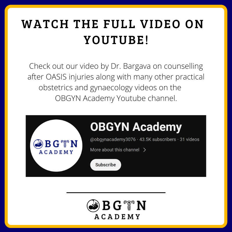 A key component of great medicine is counselling, and for 3rd and 4th degree obstetrical tears, counselling includes a lot of information. Check out a full approach to counselling after 3rd and 4th degree obstetrical tears on our youtube channel!
youtube.com/@obgynacademy3…