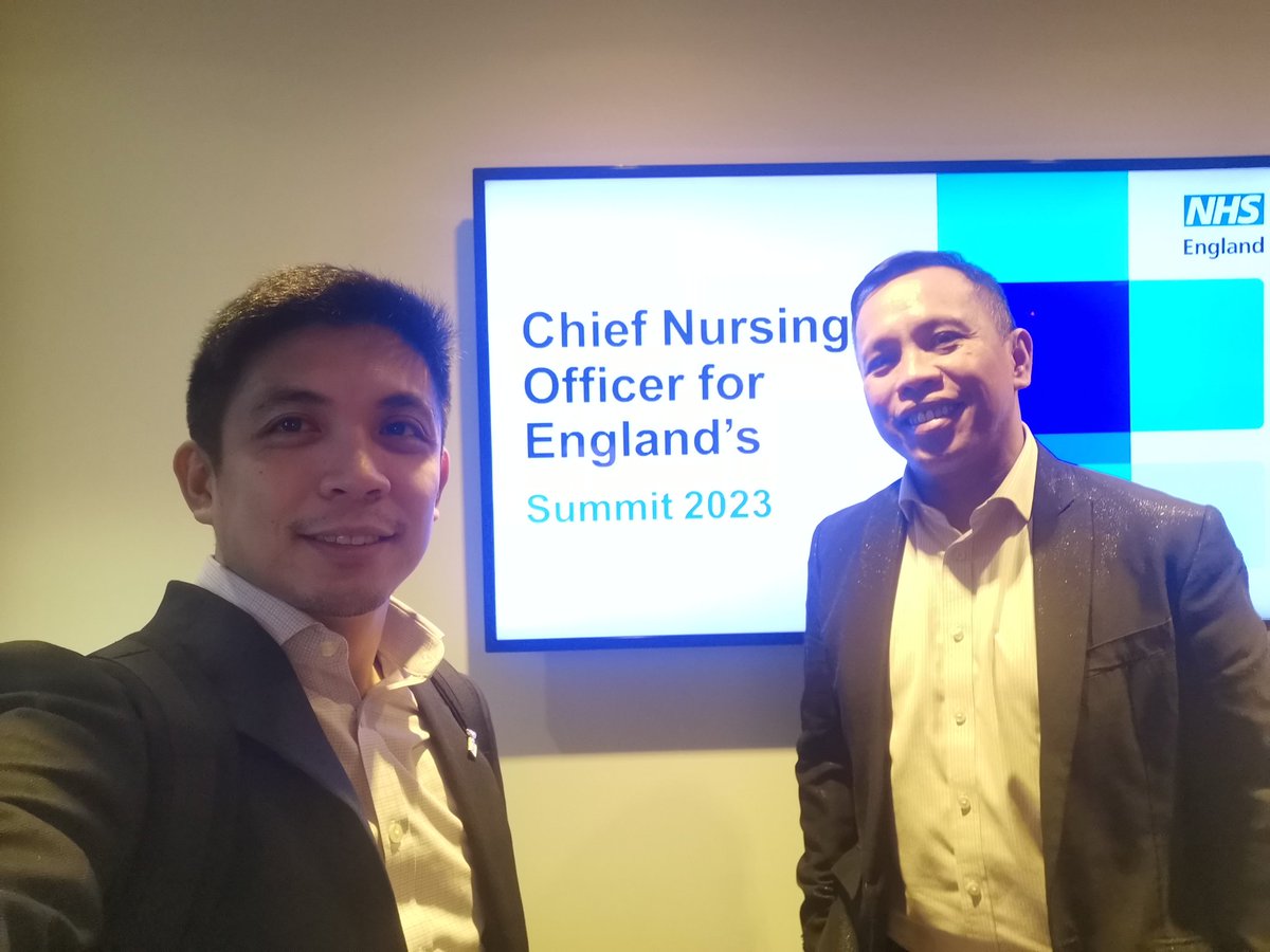 The first Filipino Executive Chief Nurse @GoalsOlivers in NHS attending the Chief Nursing Officer Summit 2023! 🇵🇭 Pride! #teamCNO