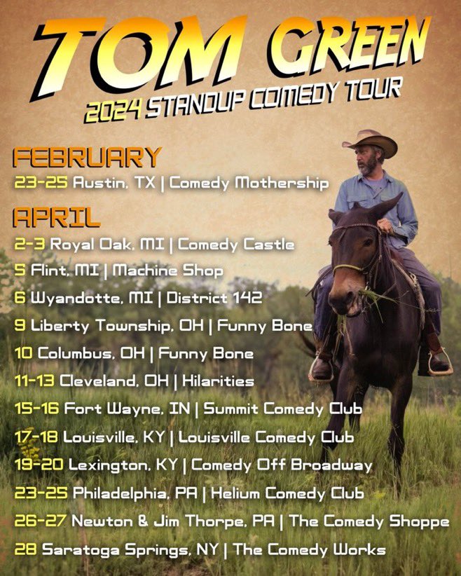New Standup Dates Added for 2024 - is your city on the list? Don't wait till the last minute get tickets now before they disappear!! #standup #comedy #tour