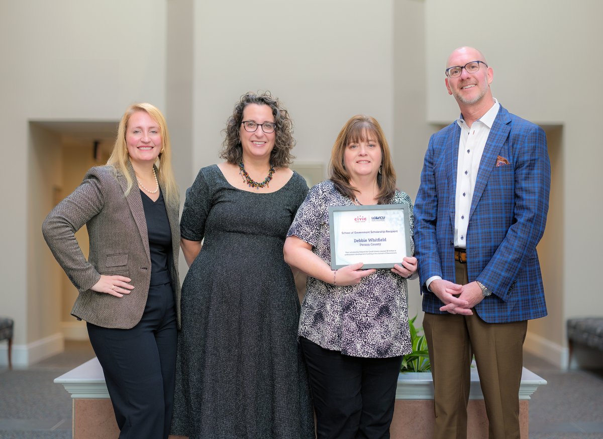 The Civic Local Foundation scholarship has now awarded more than $1 million to @LGFCU and @civicfcu members who are also local government employees!

This week, we recognized Debbie Whitfield from @PersonCountyNC as the recipient of the scholarship that reached this milestone.