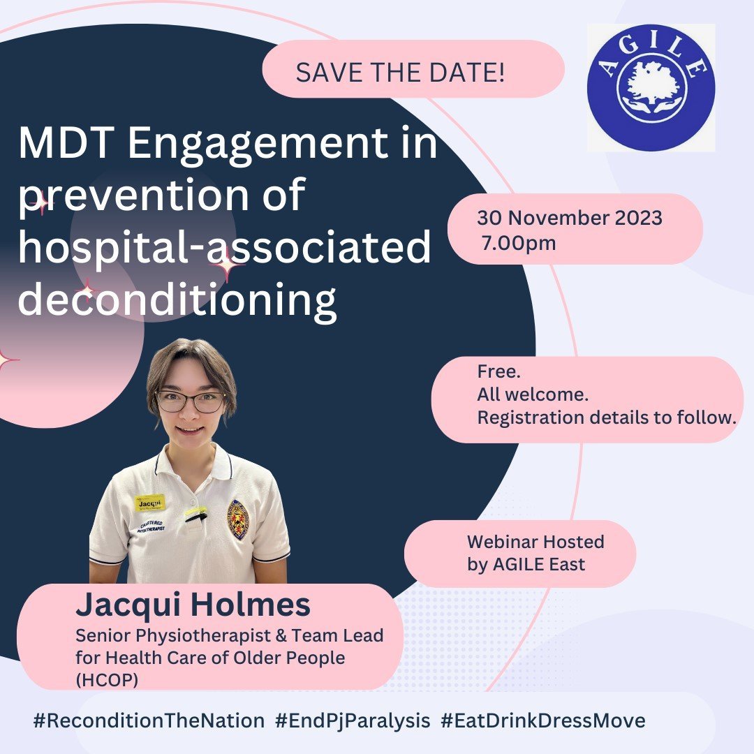 Roll up! Another fabulous FREE webinar is headed your way! Join us at the end of the month to hear all about engaging the MDT in preventing hospital-associated deconditioning. Book here: tinyurl.com/MDTEngagement