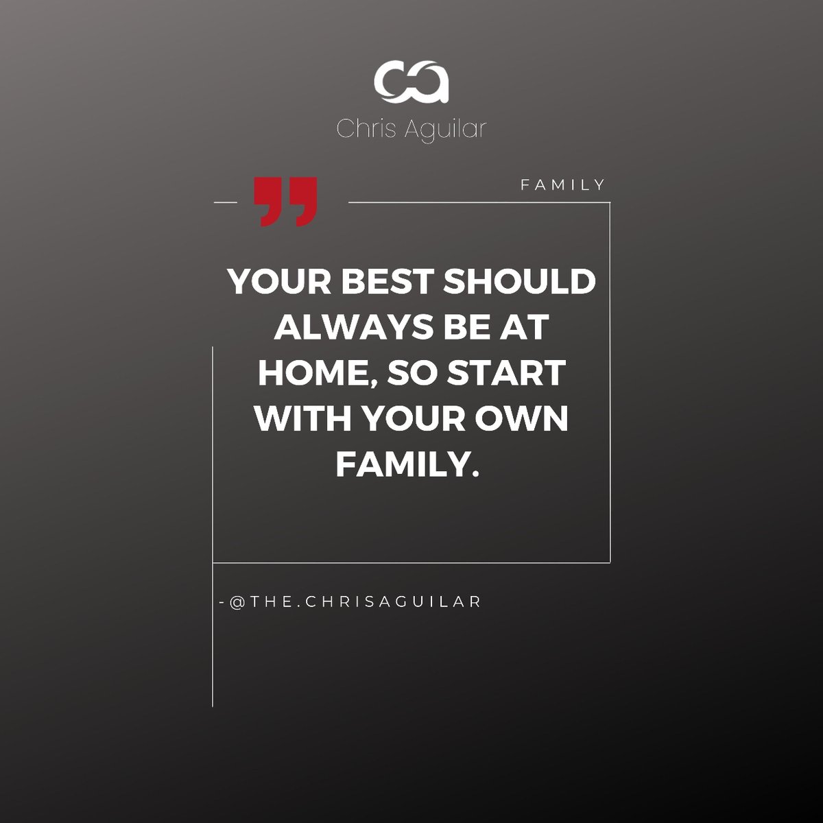 🏠👍🏻Your best should always be at home, so start with your own family 💯👨‍👩‍👧‍👦 #thechrisaguilar #realestateinvesting #tcaacademy #fixandflip #investment #realestate #business #profits #successs #quote #home #family