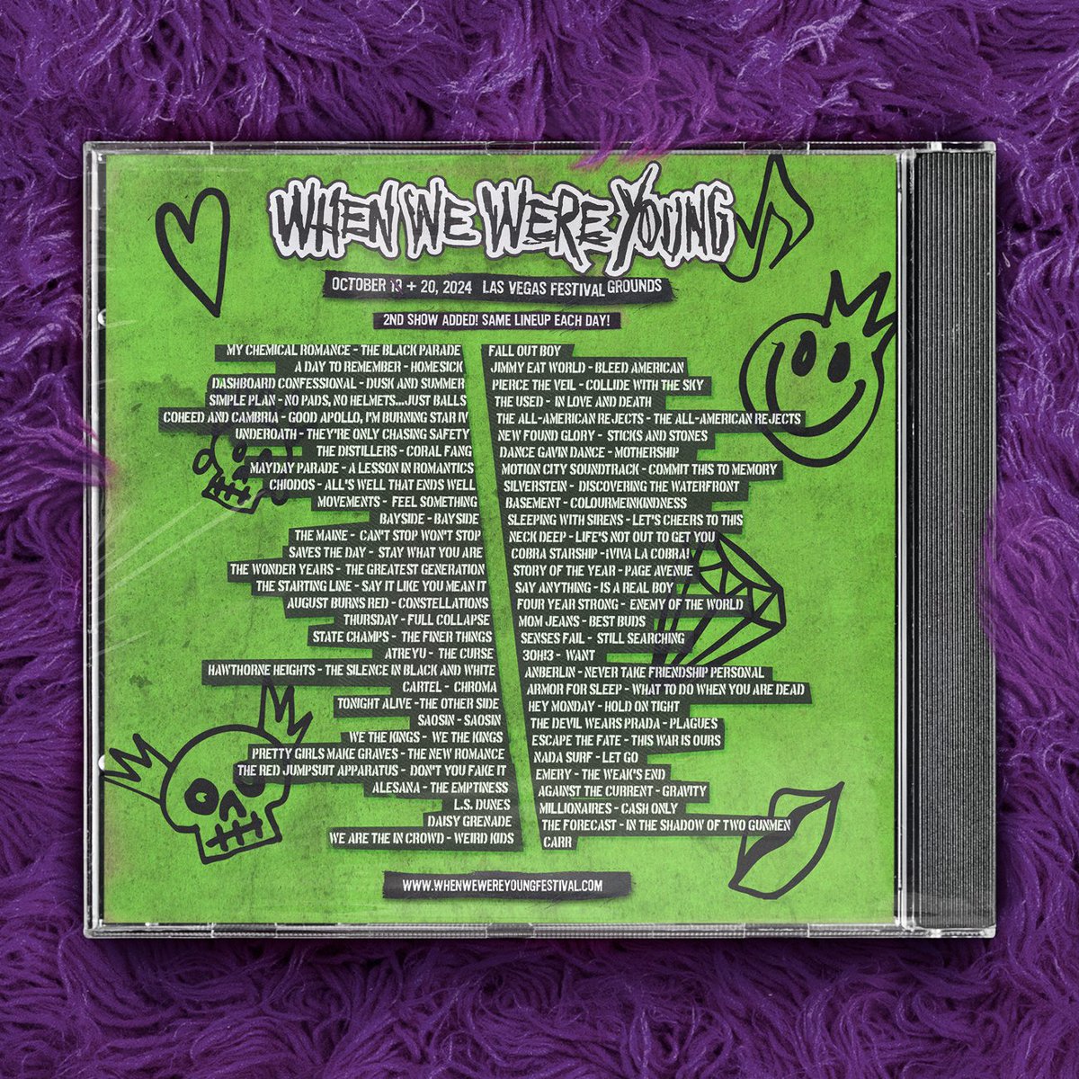 🥀Second Show Added🥀 Due to the overwhelming demand, @whenwewereyoungfest adds a second day. Same Lineup each day. Sign up for the waitlist NOW for guaranteed tickets 🔒 General onsale begins on Tuesday at 10am PT 🕙 WAITLIST LINK: whenwewereyoung.frontgatetickets.com/waitlist