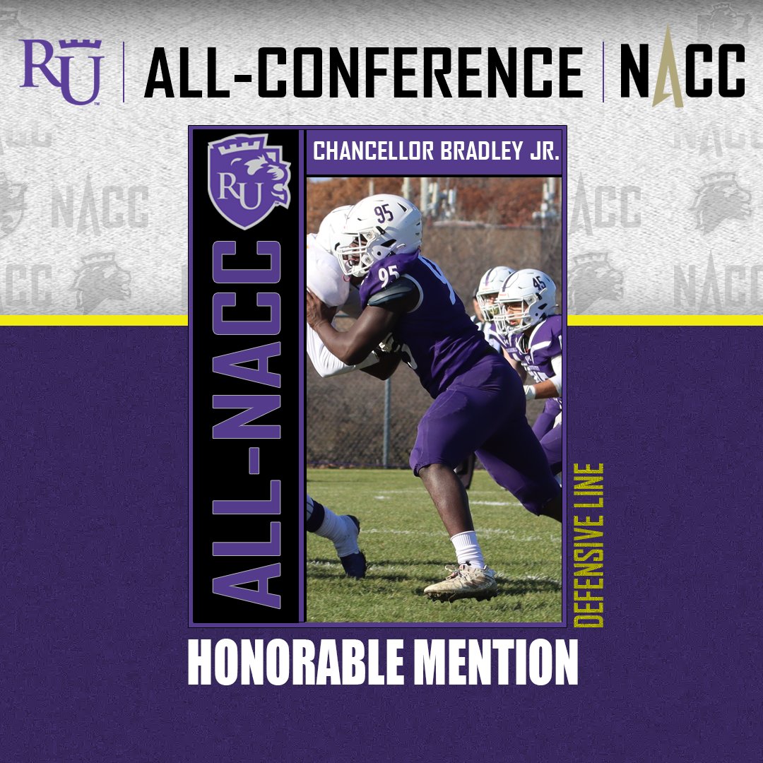 Congratulations to Defensive Lineman Chancellor Bradley Jr. for being named NACC Honorable Mention!!