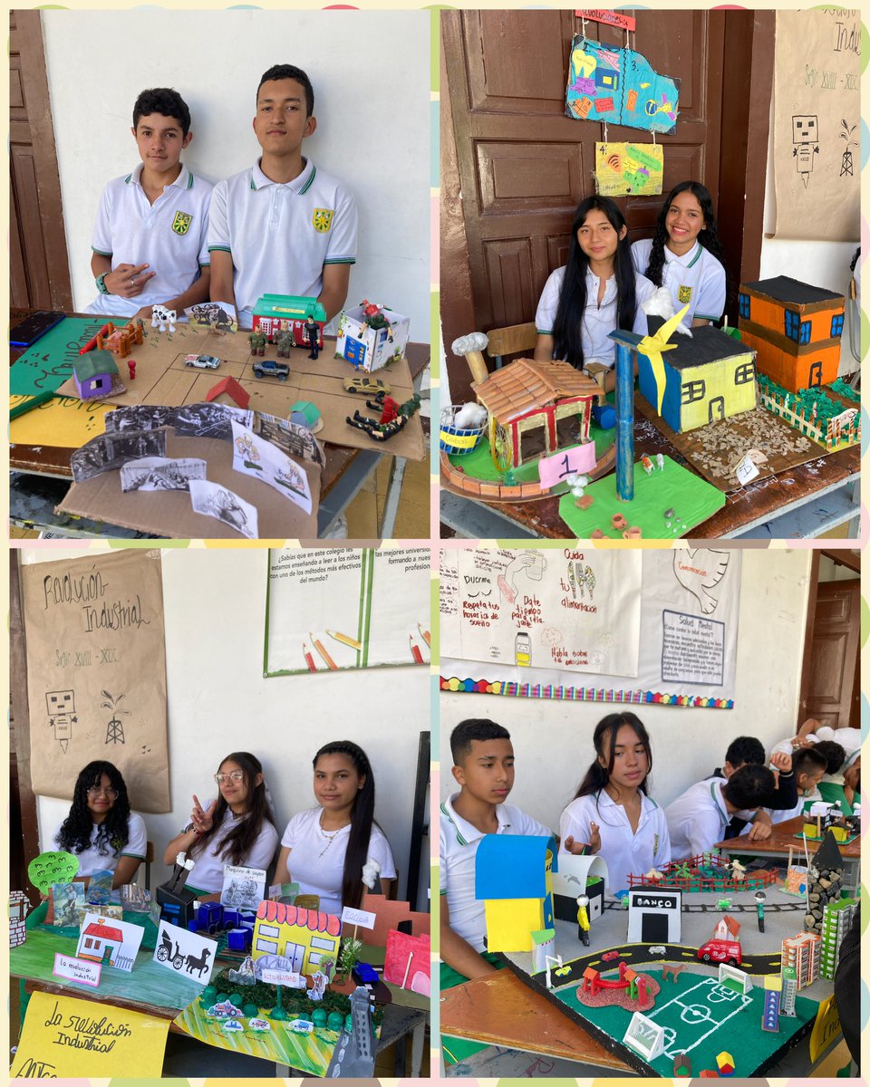 luisadelapavam's tweet photo. Los estudiantes de Grado Octavo y la docente de Ciencias Sociales @margoth_carmen de la #IEGranColombiaManizales presentan una muestra de su conocimiento sobre el antes y el después de la #RevolucionIndustrial 👏👏👏
@leonidaslopezm @leonida84301474 @SecEducacionMz @elipacheca https://t.co/9iOOhLC4wt
