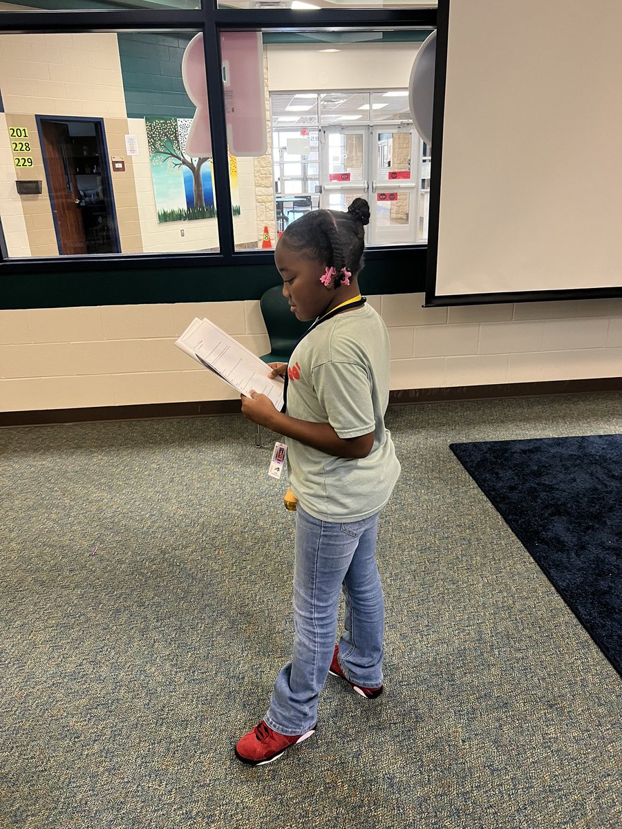 MajorElementary's tweet photo. Scholars in the library practicing their Theater parts! #MajorElementary https://t.co/ahuq67c8ru