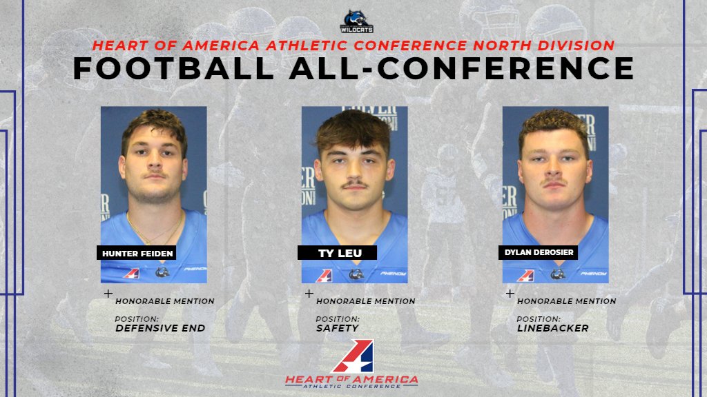 🏈 🏈@cscwildcatsFB Heart of America Athletic Conference North Division honorable mention selections. #GoWild | #CSCWildcats