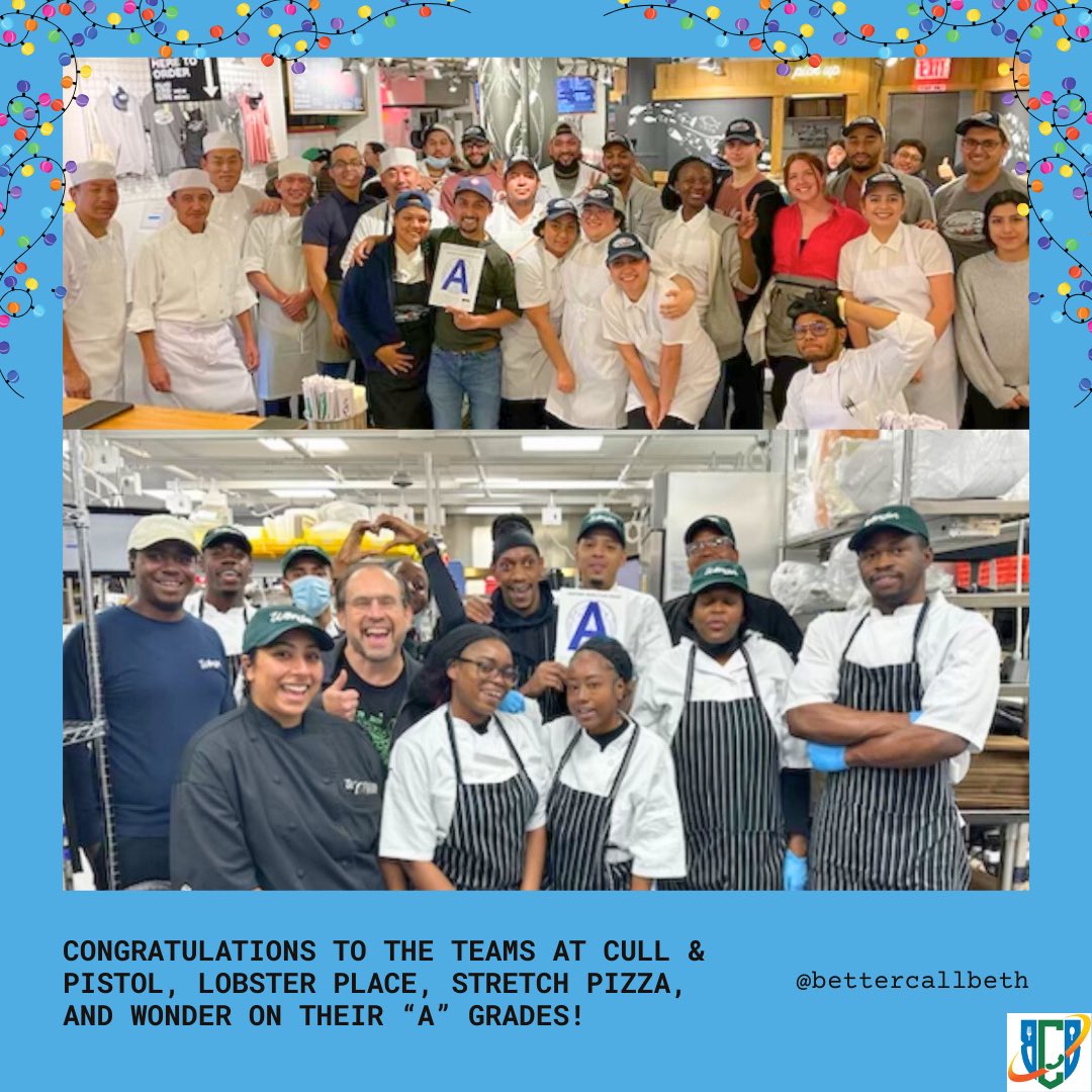 BetterCallBeth_'s tweet photo. 4 pre-permit inspections and 4 "A" grades in the same week? We are in HEAVEN! 🙌🙌🙌

Congratulations to Cull &amp; Pistol, Lobster Place, Stretch Pizza, and Wonder on their new "A" grades!

You will not want to miss any of these incredible restaurant experiences.

#foodsafety #bcb https://t.co/EZR6Paayxy