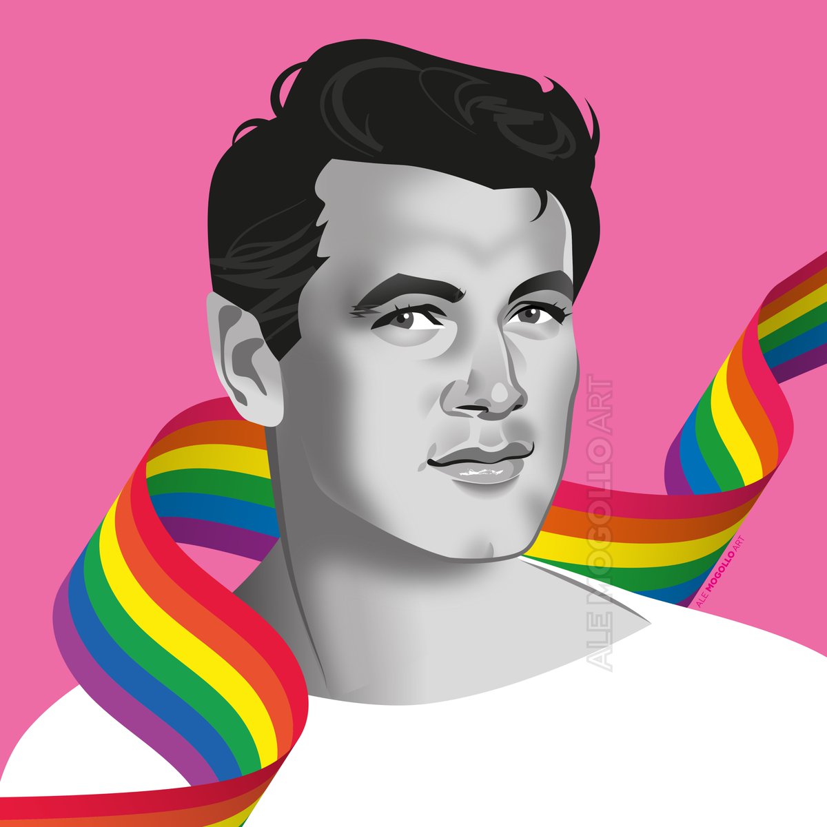 'When Rock Hudson’s ashes were spread from a boat into the pacific, a rainbow appeared'
Remembering the wonderful Rock Hudson on his birthday. Which one of his movies is your favorite?
#rockhudson #pillowtalk #hunk #handsome #star #icon #lgbticon #alejandromogolloart