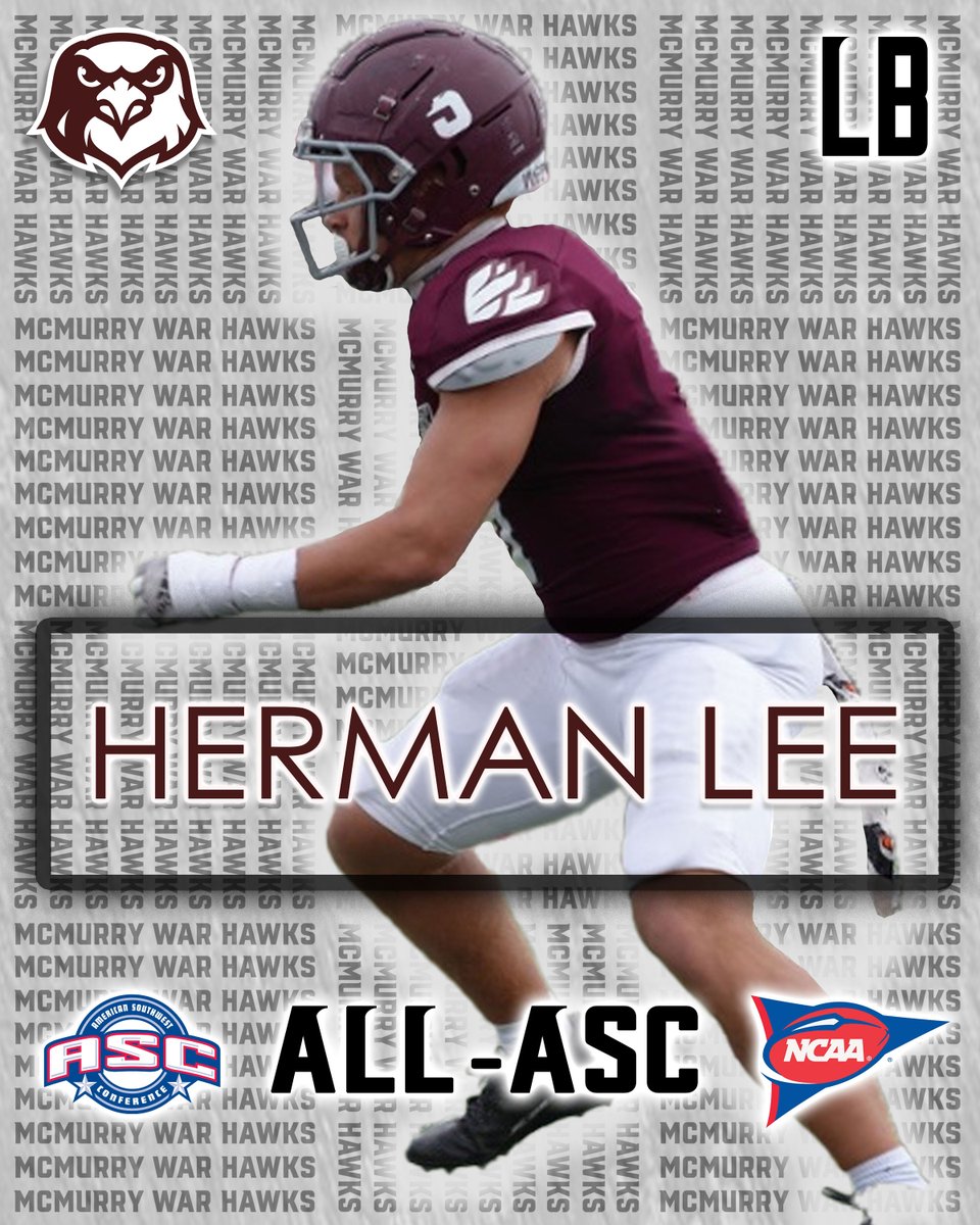 Congratulations to Junior LB Herman Lee! 2nd Team All-ASC #WarHawksFAW #Decide2Fly