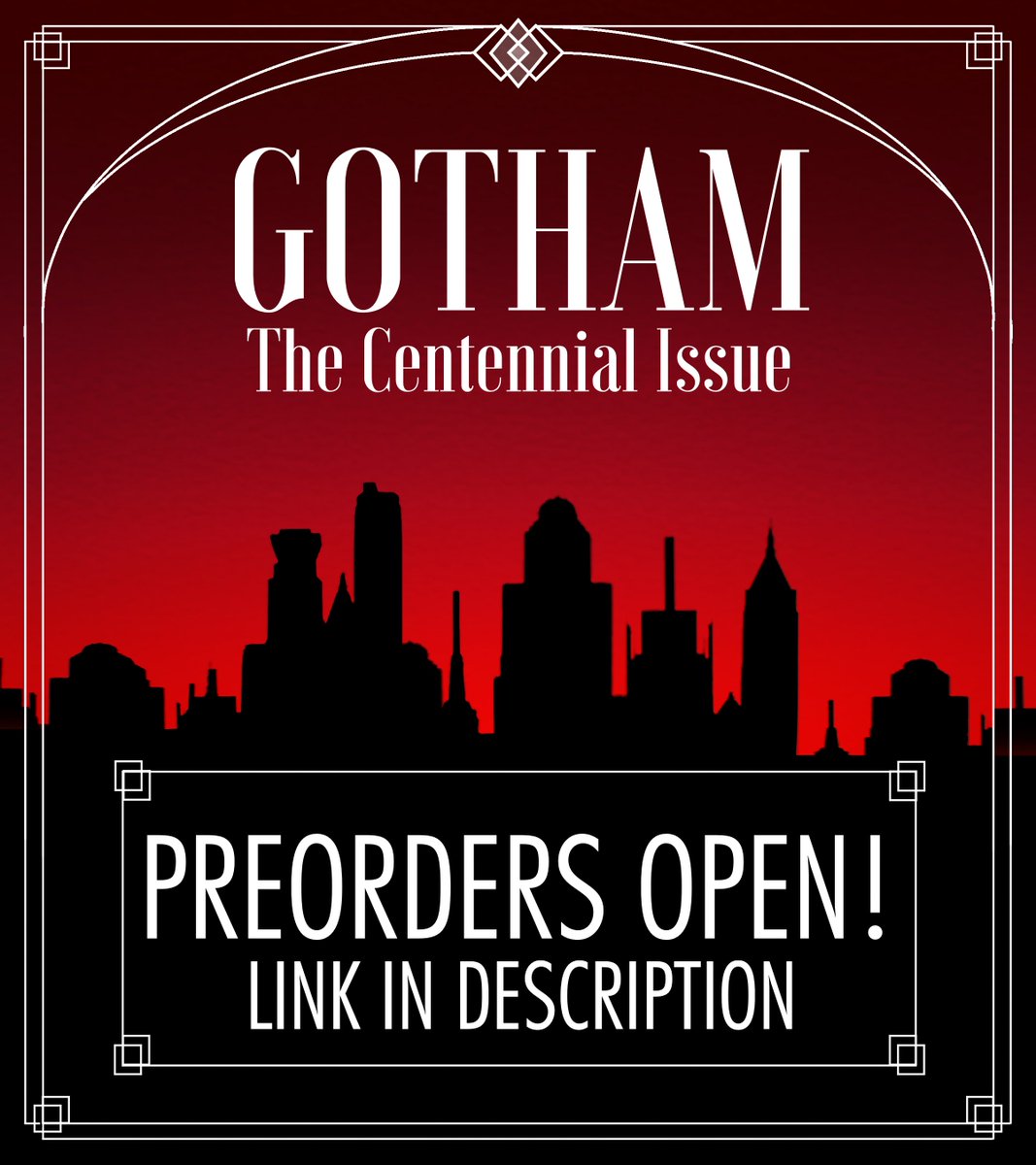 PREORDERS FOR GOTHAM: THE CENTENNIAL ISSUE ARE NOW OPEN!! 

gothamcentennialzine.bigcartel.com

#gothamcenzine #zine #preorders #zinepreorders #fanzinepreorders #preordersopen #dccomics #batman #batfam #batfamily #roguesgallery