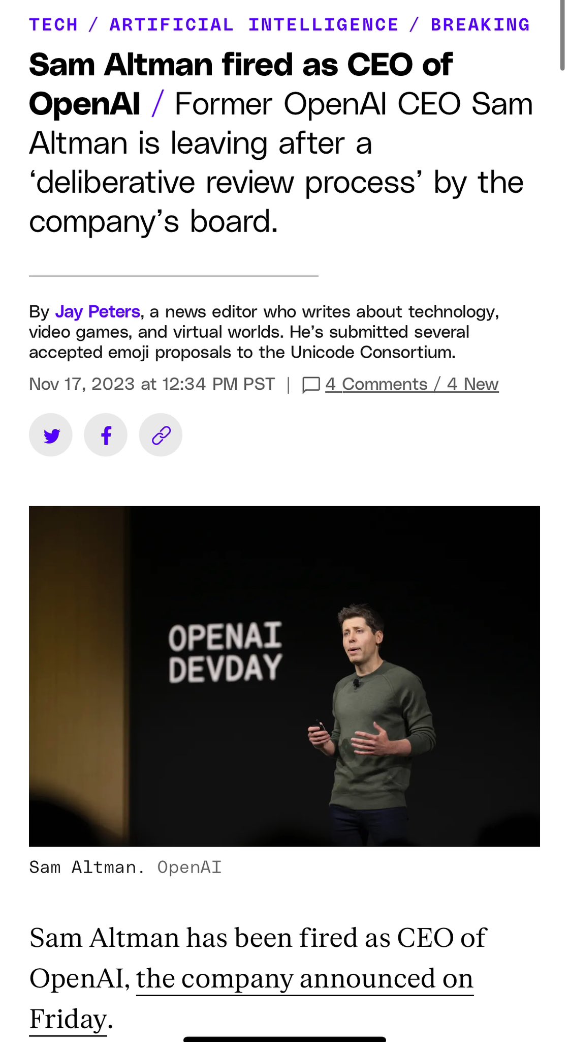 Why Was Sam Altman Fired As CEO of OpenAI?