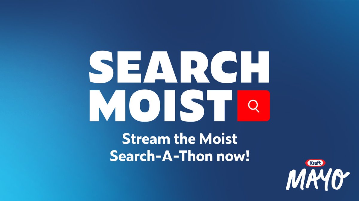 OKAY FELLAS! I'm sponsored by Kraft to help them get MOIST as the word of the year this year! PLEASE click the link and or come check out the stream while  I celebrate Kraft, Moist and beautiful Kraft Mayo ggtalent.gg/SearchMoist_Ba… #SearchMoist #WordOfTheYear #ad