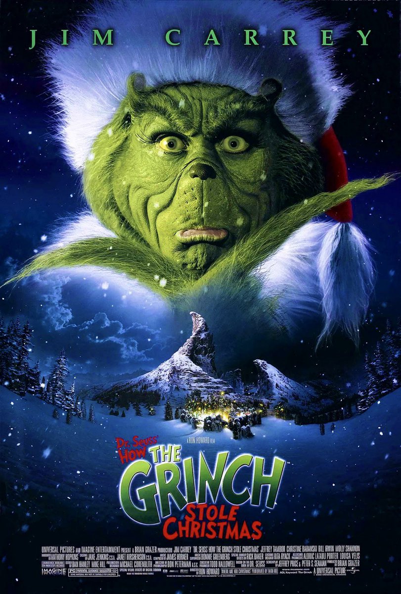 UJStrikesBack's tweet photo. Happy 23rd Anniversary to The Grinch! 🥳🎉

#TheGrinch #JimCarrey #ChristineBaranski #BillIrwin #MollyShannon #ClintHoward @BryceDHoward #MichaelCorenblith #RitaRyack #RickBaker #DonPeterman #JamesHorner #DanHanley #MikeHill #ToddHallowell #JeffreyPrice #PeterSSeaman #DrSeuss https://t.co/4ME321Rbro