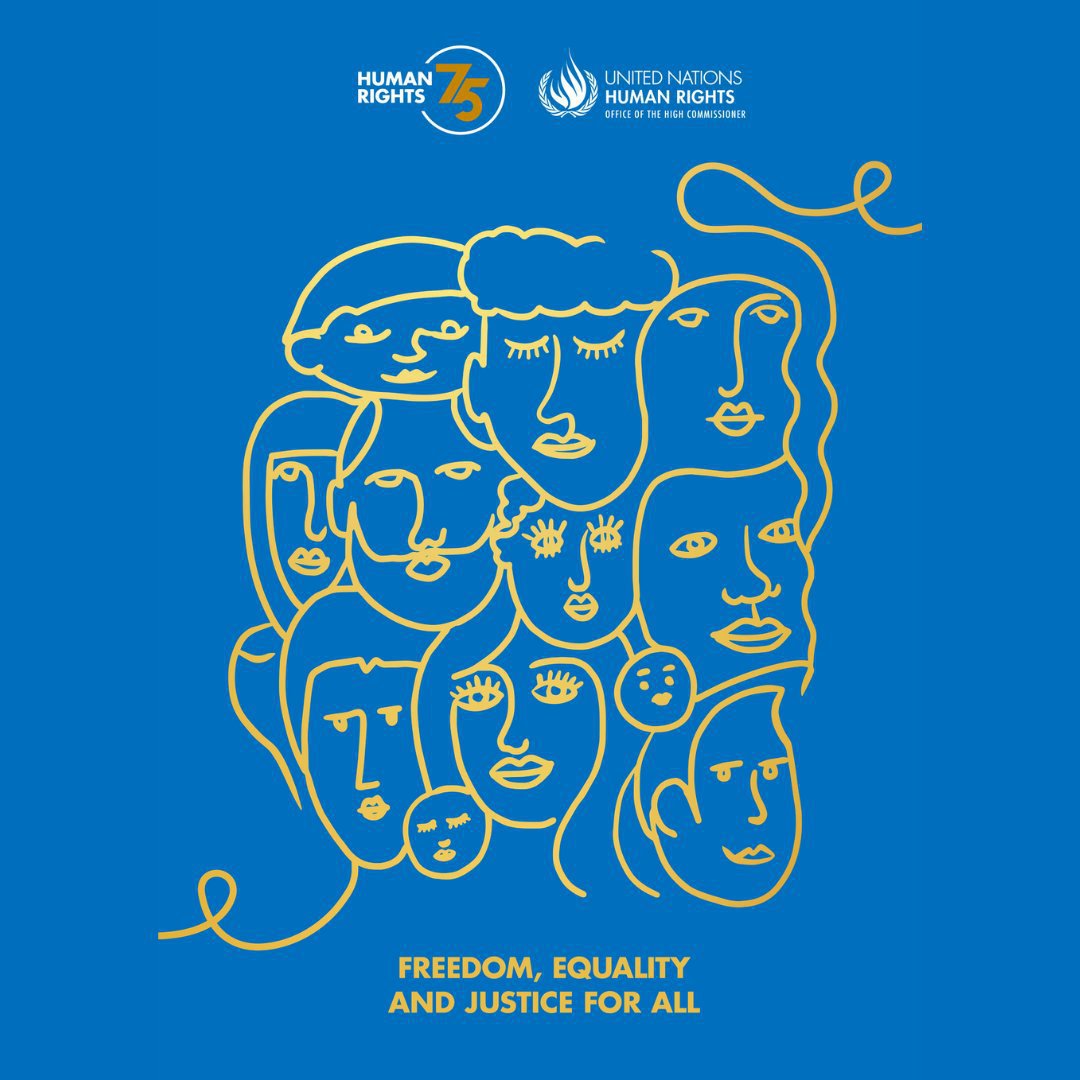 2023 marks 75 years since the adoption of the Universal Declaration of Human Rights. Learn more & join the movement to help achieve a world of freedom, equality & justice for all: ohchr.org/en/human-right… #HumanRights75