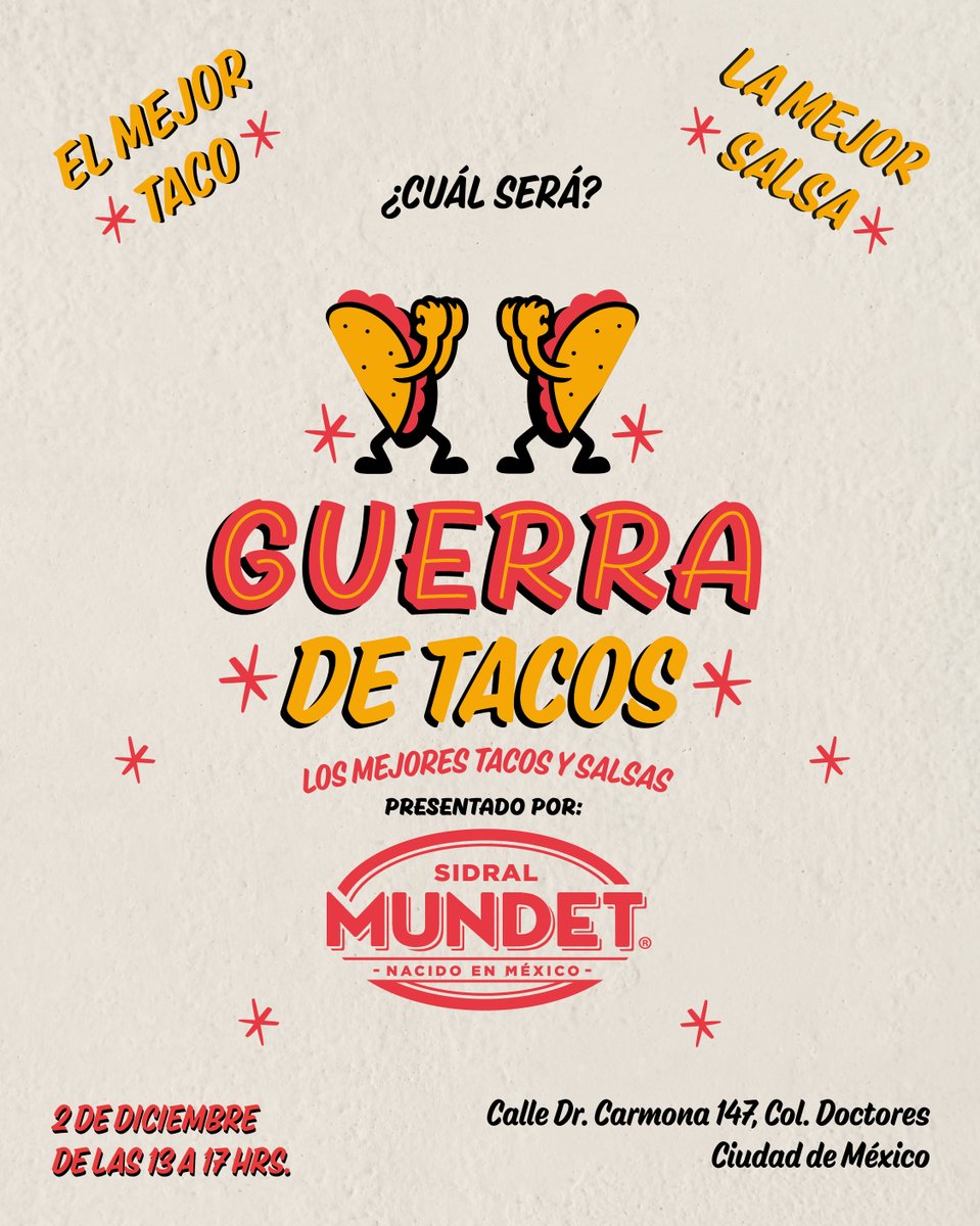 Prepárate para la batalla de sabores en la Guerra de Tacos de Sidral Mundet.