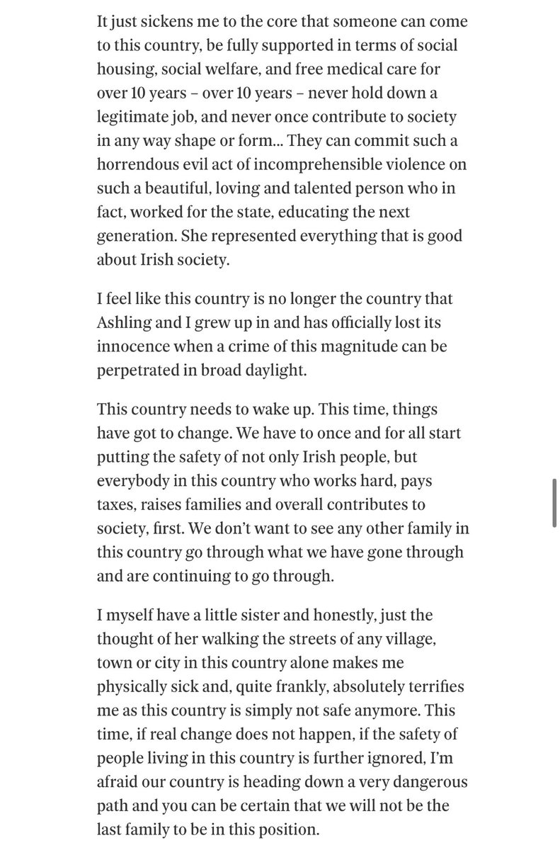 Ryan Casey, Ashling Murphy’s boyfriend’s, made an emotional court statement about Josef Puzka 

Let him rot. Should never again see the light of day.