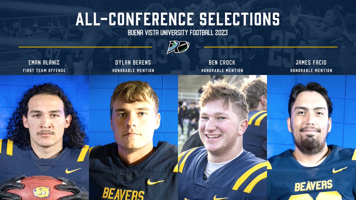 BREAKING: @AmerRiversConf honors for @BVU_Football! 🏈FIRST TEAM: Eman Alaniz 🏈HONORABLE MENTION: Dylan Berens, Ben Crock, James Facio Congratulations! bvuathletics.com/news/2023/11/1… #BeaverNation #d3fb #rollriversFB #BeaversBuild