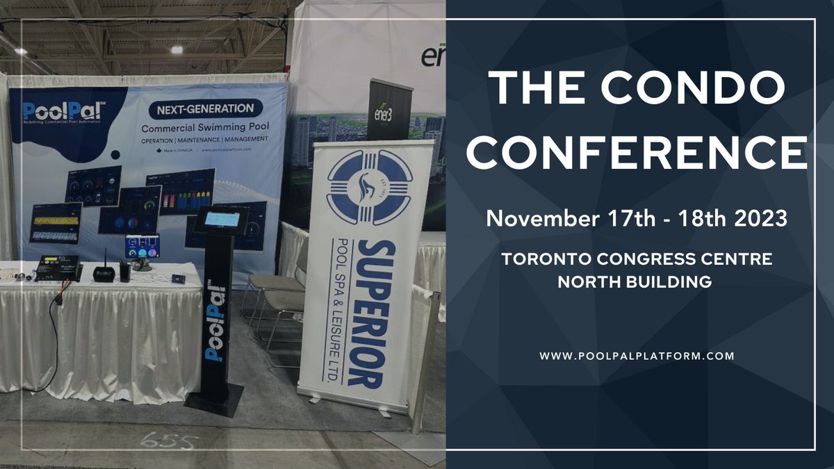 PoolPalCorp's tweet image. We are so excited to be at The #condoconference2023 with Superior Pool &amp;amp; Leisure. Visit us this weekend to learn more about how we are Redefining Commercial Pool Automation.