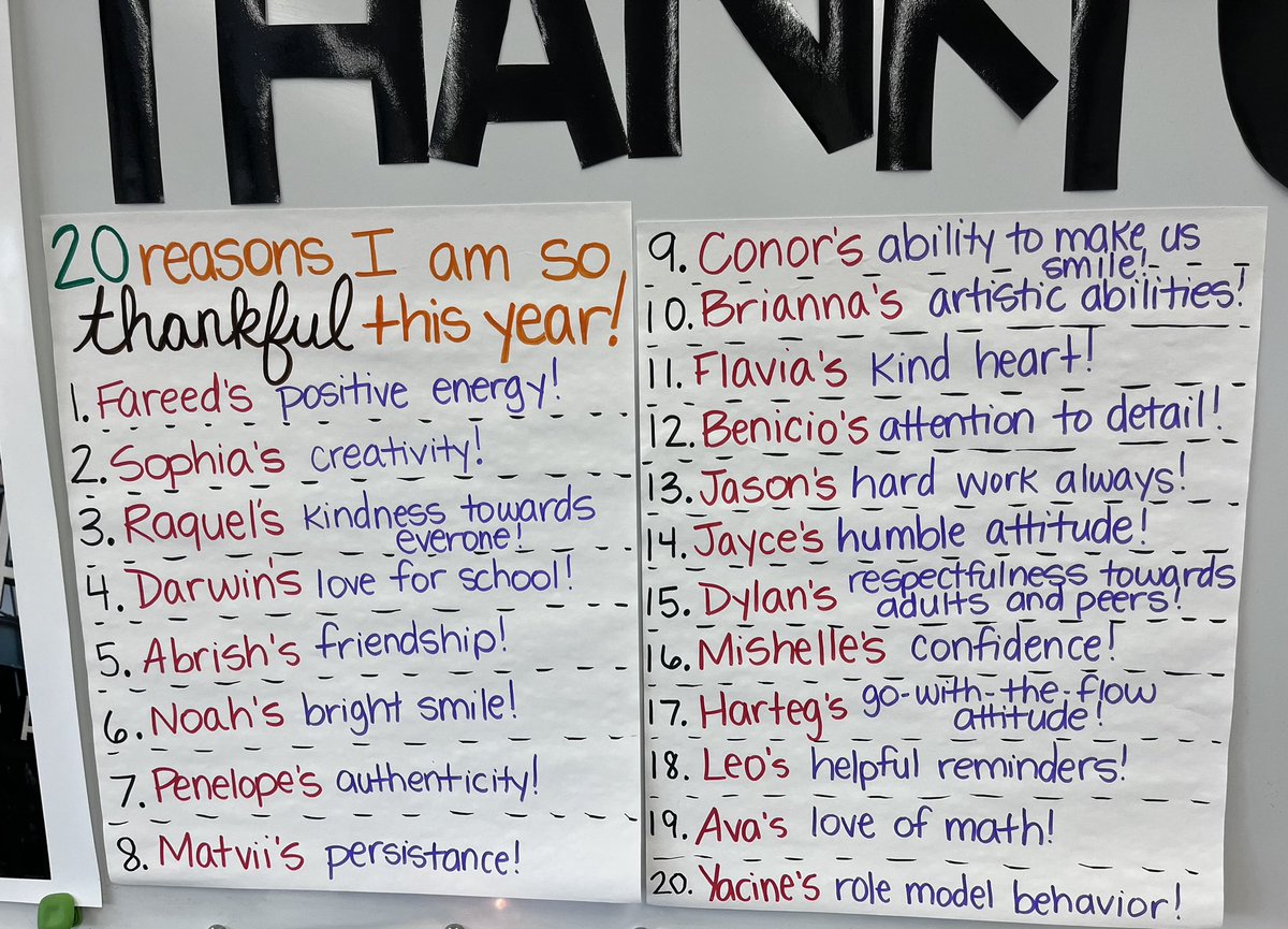 20 amazing reasons to be thankful this year! Love my seconds 🧡 #TeamGress <a href="/WheelerAvenue/">Wheeler Avenue School</a> <a href="/VS13UFSD/">ValleyStream13UFSD</a>
