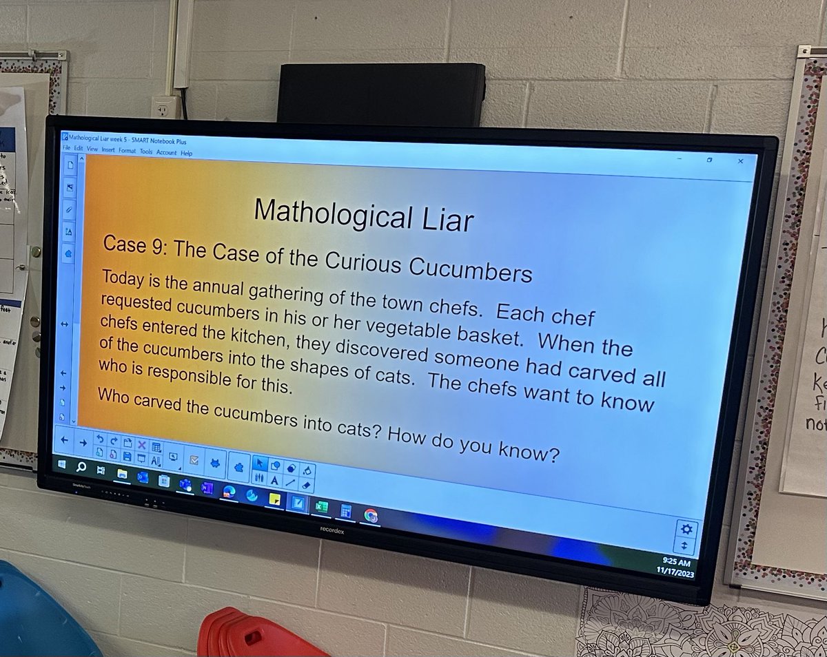 instruct2learn's tweet image. 4th graders solved some mathological liar cases today during our extension block. Next, they made their own by creating a crime, and then giving each suspect an alibi with false and/or true math equations, so their fellow detectives could solve. @VaughanRockets #SOARon