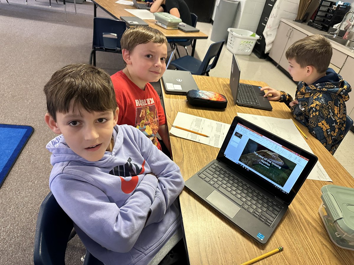 instruct2learn's tweet image. 4th graders solved some mathological liar cases today during our extension block. Next, they made their own by creating a crime, and then giving each suspect an alibi with false and/or true math equations, so their fellow detectives could solve. @VaughanRockets #SOARon