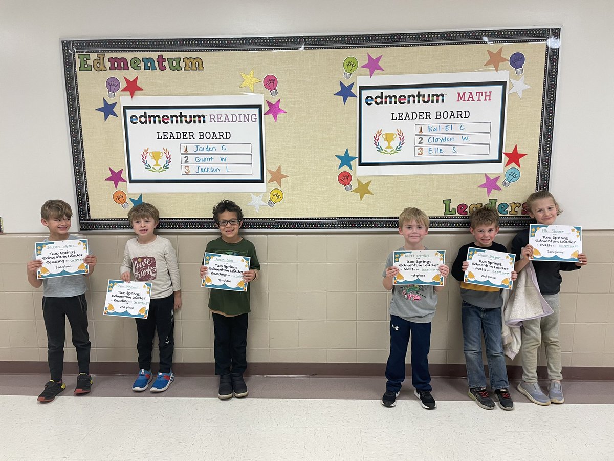 New Edmentum leaders here <a href="/TSWildcats_BPS/">Two Springs Elementary School</a>  in reading and math!
Way to go Wildcats 🏆 #TSwildcats1  #bpsne